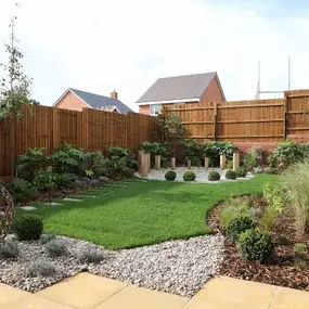 Show home garden at Westwood Park