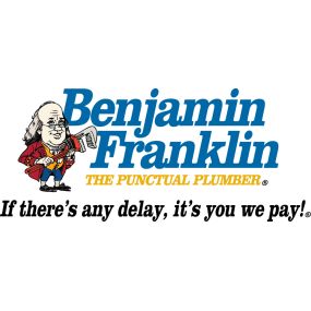 Benjamin Franklin Plumbing | The Punctual Plumbing Logo with tag line | Proudly serving Lancaster, Lebanon, Reading, West Chester, and the surrounding areas.