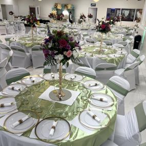 Front Street Banquet Hall lime green decor