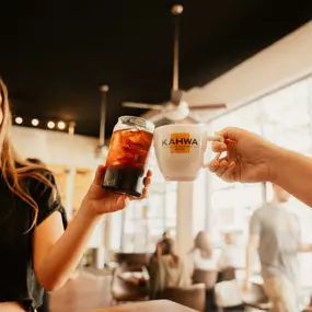 Kahwa Coffee Cups Cheering