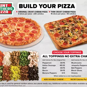 Hunt Brothers® Pizza Menu