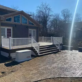 Custom deck and paver patio built by Decks by Murray