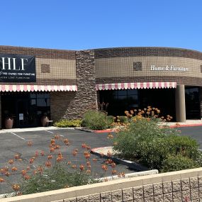 Storefront with sign