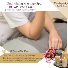 Massage techniques are commonly applied with hands, fingers, 
elbows, knees, forearms, feet, or a device. 
The purpose of massage is generally for the treatment of 
body stress or pain.