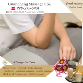 Massage techniques are commonly applied with hands, fingers, 
elbows, knees, forearms, feet, or a device. 
The purpose of massage is generally for the treatment of 
body stress or pain.