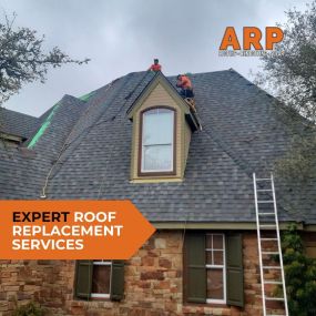 The ARP team performing roof repair for a homeowner