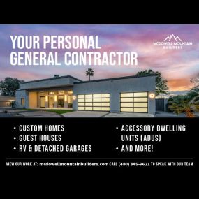 McDowell Mountain Builders is your personal general contractor in Scottsdale, Phoenix, Fountain Hills, Arcadia, Tempe, Mesa, Carefree, Cave Creek, Gilbert, Chandler & beyond