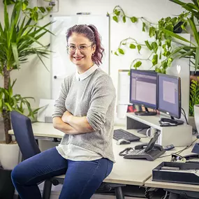 Blumen Risse Zentrale mit der Abteilung für Einkauf, Lohn-und Finanzen.
