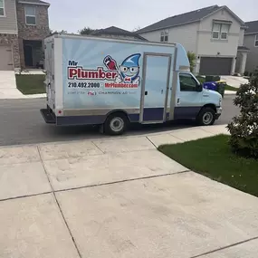 Mr. Plumber Plumbing Co. work van