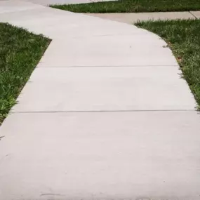 Freshly paved sidewalk