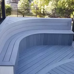 Built-In Deck Bench installation in North Carolina