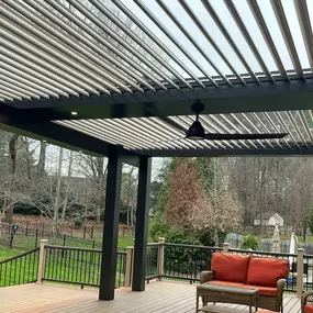 Louvered-Roof Pergola Installation in North Carolina