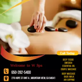 A hot stone massage is a type of massage therapy. It's used to help you relax and ease tense muscles 
and damaged soft tissues throughout your body.