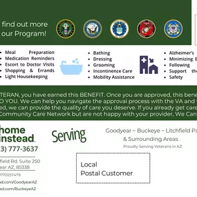 VA Home Care Services Goodyear, Buckeye, AZ & Surrounding Areas
623-777-3637