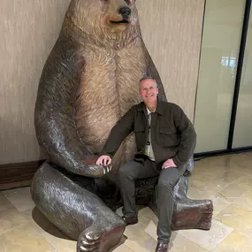 Rich the owner met a new friend at the home Instead Convention