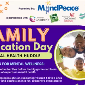 The 3rd Annual Family Education Day and Mental Health Huddle will be held on Sunday February 9. Learn how to support your loved ones and yourself from experts who deal with anxiety and depression. The event will be held at the Cincinnati Zoo from 9:30 to 2:30. Register by clicking the link.