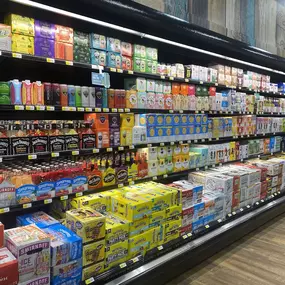 Interior of Island Liquors Store with Beer, Wine, Seltzers. and other alcoholic beverages.