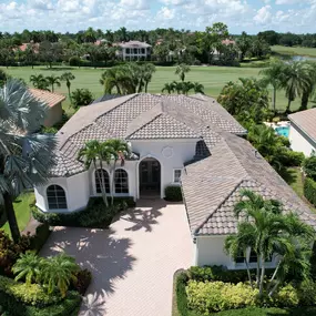 We replaced this roof and installed a high profile barrel tile from Eagle. This tile color is called Concord Blend.