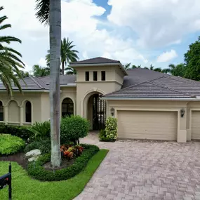 We replaced this roof and installed a flat tile from Eagle. This tile color is called Cocoa Range.