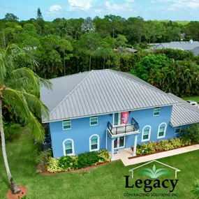 The color of this metal roof that we installed is called Slate Gray.