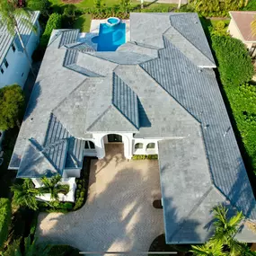 This flat tile color is called Sierra Madre. Roof replacement complete!