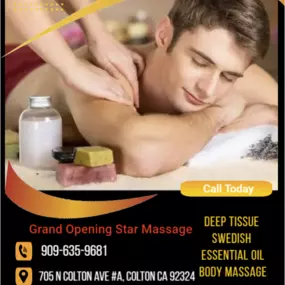 The full body massage targets all the major areas of the body that are most subject to strain and
discomfort including the neck, back, arms, legs, and feet. 
If you need an area of the body that you feel needs extra consideration, 
such as an extra sore neck or back, feel free to make your massage therapist aware and
they will be more than willing to accommodate you.