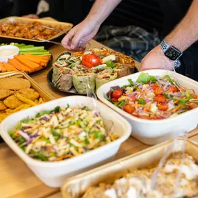 Catering Package - Chicken Fingers, Signature Salads, Wrap Platter, Hummus Platter