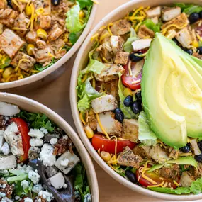 Fiesta Chx, Eat Cobb & Backyard BBQ Salad