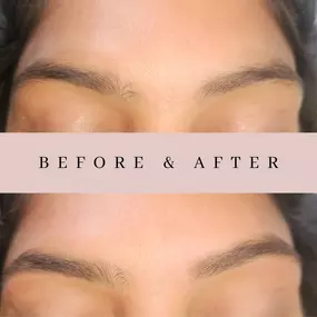 Sometimes, all it takes is a little brow love to totally change your look! Here's a before and after of our latest eyebrow threading session. Just a quick clean-up made all the difference, bringing out a natural shape that highlights her features.