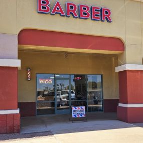 The Hangout Barber Shop storefront, Mesa, AZ