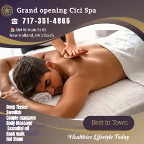 Massage techniques are commonly applied with hands, fingers, 
elbows, knees, forearms, feet, or a device. 
The purpose of massage is generally for the treatment of 
body stress or pain.