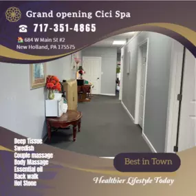 It's Monday morning blues & you've definitely got them. You're back at work, trying to complete the work from last week. But you're still getting more work. Your shoulders, back, neck are tense & sore. Stop by Cici Spa & Massage, you will be glad you did!