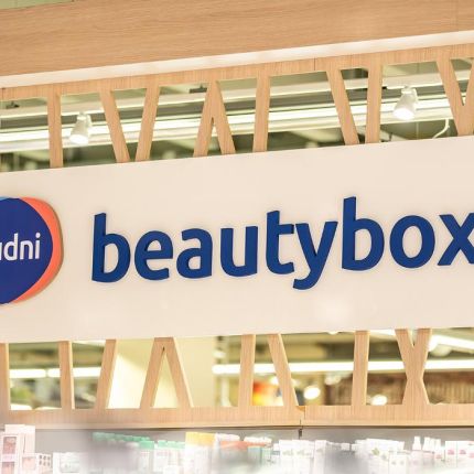 Logotyp från budni-beautybox im E center Wiernsheim