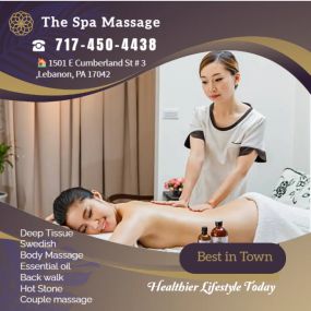 Asian Body Massage helps to relax the entire body, 
increases circulation of the blood and treats emotion, mind and spirit.