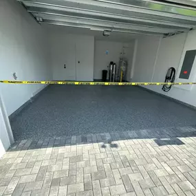 New garage epoxy flooring