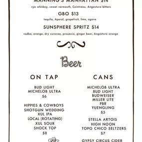 Drink Menu