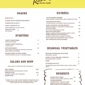 Dinner Menu