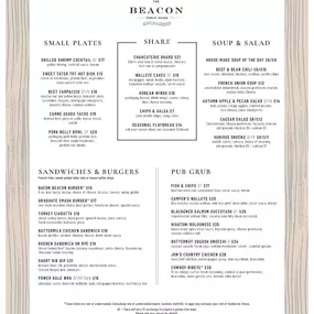 All Day Food Menu