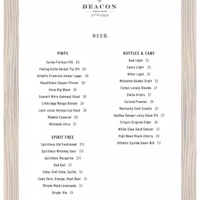 Drink Menu