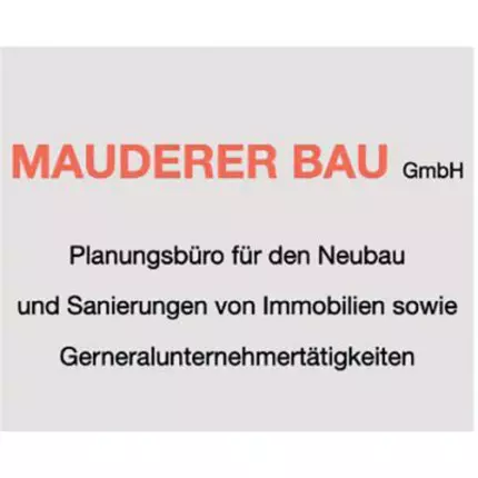 Logo von Mauderer Bau GmbH