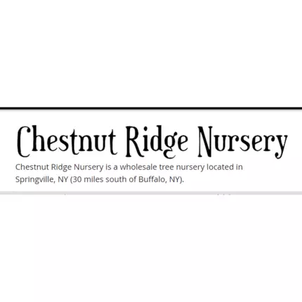 Logotyp från Chestnut Ridge Nursery