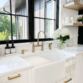 Brizo farmhouse sinks and kitchen fixtures