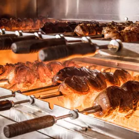 All of our meats are cooked the gaucho way - over an open flame with natural wood charcoal.