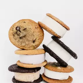 Sandwich your sweet tooth between two cookies with our irresistible ice cream cookie sandwiches!