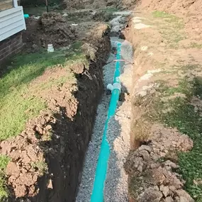 Finding underground utilities that have not been located can be tricky, the guys decided to remove, and re install a section of the water service line