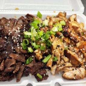 Sushito Teriyaki Grill- chicken & beef plate