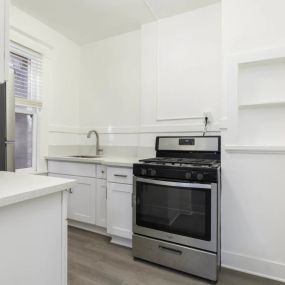 Kitchen with White Cabinets