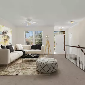 Loft Living Room at Brandywine Apartments, West Bloomfield