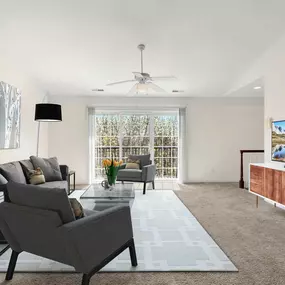 Living room at Brandywine Apartments, Michigan, 48322