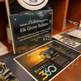 National Leader award for Elk Grove Subaru Dealership serving Sacramento